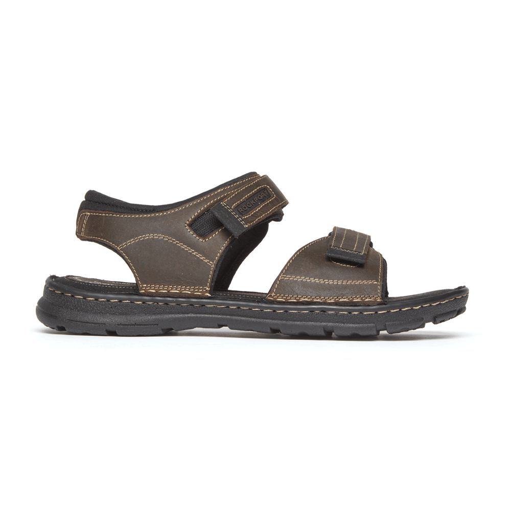 Rockport Canada Darwyn Quarter-Strap - Mens Sandals Brown (UJP236485)